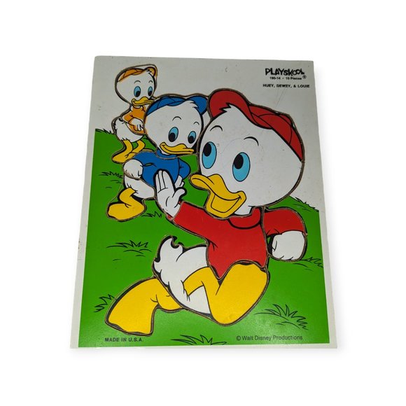 Vintage Playskool Disney Huey, Louie and Dewey Puzzle - Picture 1 of 7
